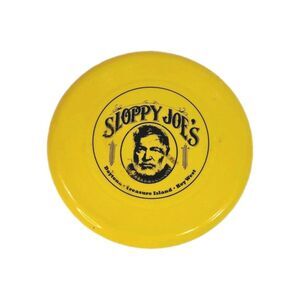 Vintage Sloppy Joe’s Florida Hemingway Graphic Yellow Frisbee Disc 9" Diameter